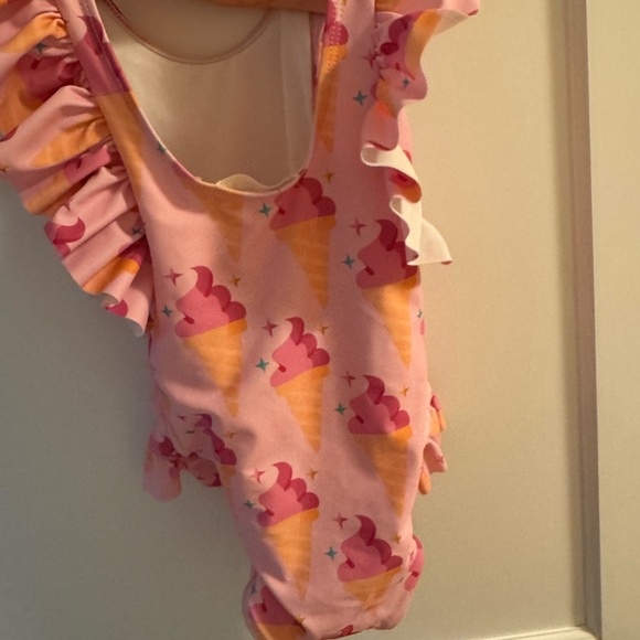 Pink Ice Cream Cone Ruffle Swimsuit - Picture 2 of 3